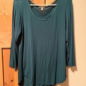 Bordeaux Teal 3/4 Sleeve Top